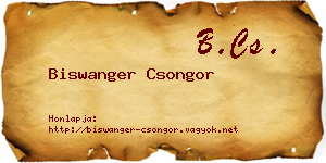 Biswanger Csongor névjegykártya